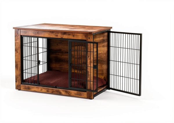 Bigrab Furniture Dog Crate Durable Wooden Pet Crate Table-4