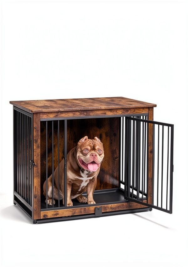 Feandrea Dog Crate Furniture Style Sturdy Side Table-7