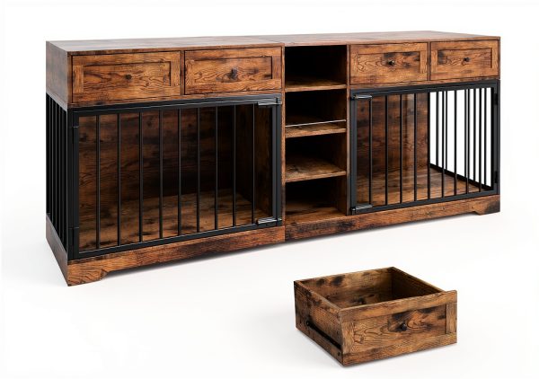 GarveeHome Dog Crate Furniture Multi Functional Storage-1