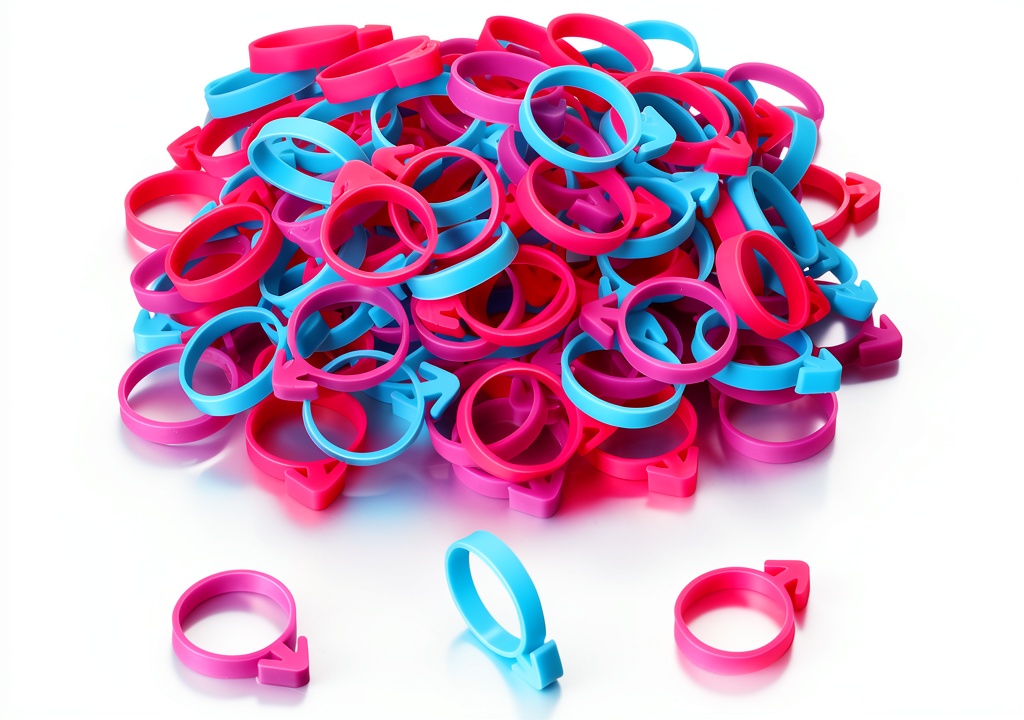 Patelai silicone pastry bag ties in rosy, blue, and purple colors