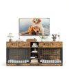 GarveeHome Dog Crate Furniture Multi Functional Storage-3