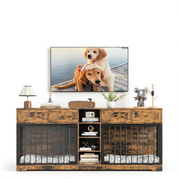 GarveeHome Dog Crate Furniture Multi Functional Storage-3