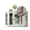 PUKAMI Corner Dog Crate Furniture Space Saving Design-6