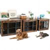 Gardner Pet Dog Crate Furniture Style Rustic Grey Brown-6