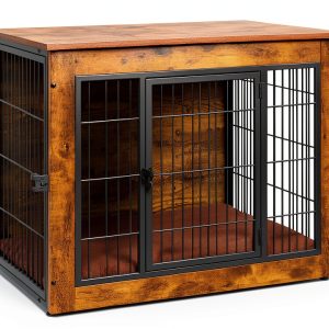 Bigrab Furniture Dog Crate Durable Wooden Pet Crate Table-0