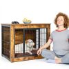 Bigrab Furniture Dog Crate Durable Wooden Pet Crate Table-1