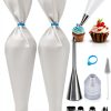 USHYIMJT Cotton Pastry Bag Flower Tip Baking Kit-0
