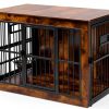 Gardner Pet Dog Crate Furniture Style Rustic Grey Brown-7