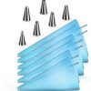Kasmoire Pastry Bags Plastic Blue Cake Decorating Kit-0