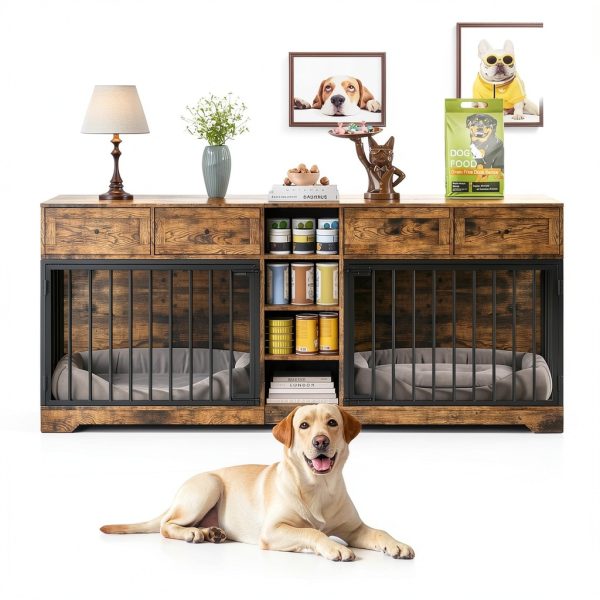 GarveeHome Dog Crate Furniture Multi Functional Storage-0