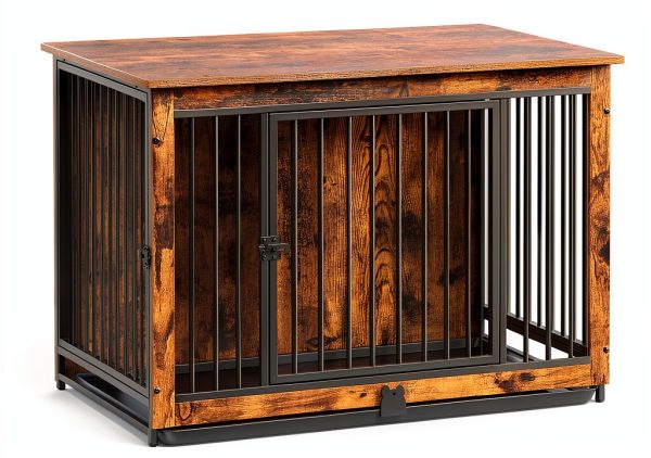 Feandrea Dog Crate Furniture Style Sturdy Side Table-0