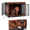 Feandrea Dog Crate Furniture Style Sturdy Side Table-8