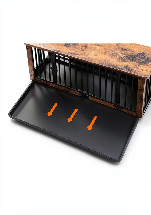 Feandrea Dog Crate Furniture Style Sturdy Side Table-6