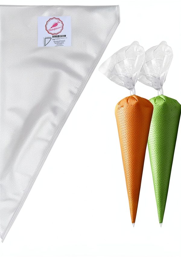 Keenpioneer Disposable Piping Bags Clear 14 Inch Dotted-0