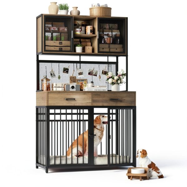 HITHOS Dog Crate Furniture for Large Pets-2