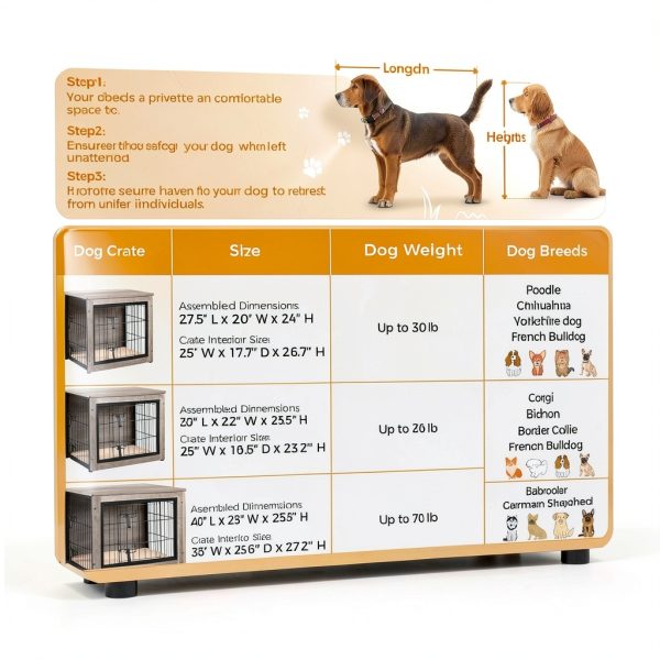 Yaheetech Dog Crate Side Table Rustic Metal Design-8