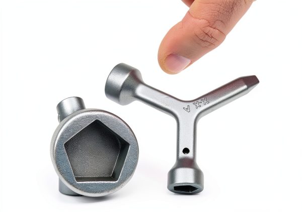 Meter Curb Box Key Rsoise Triangular Wrench Polished Carbon Steel MKF2-3