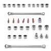 Flex Head Ratcheting Wrench Set AKM TOOL 33‑Piece Chrome Vanadium-1