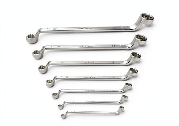 Metric Wrench Set 9PC 6-24mm 75° Double Offset Box-End by Uni Hosen-1