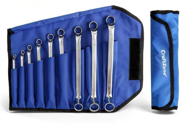 Metric Wrench Set 9PC 6-24mm 75° Double Offset Box-End by Uni Hosen-4