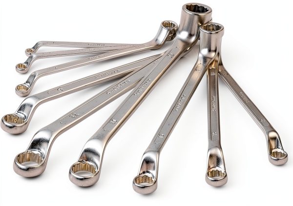Metric Wrench Set 9PC 6-24mm 75° Double Offset Box-End by Uni Hosen-0