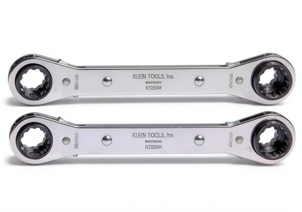 Klein Tools 4-In-1 Box Wrench Ratcheting 4-Size Set with Chrome Finish-0
