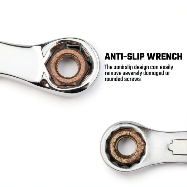Duratech 7-Piece Anti Slip Offset Box Wrench Set – CR V Steel, 50-1