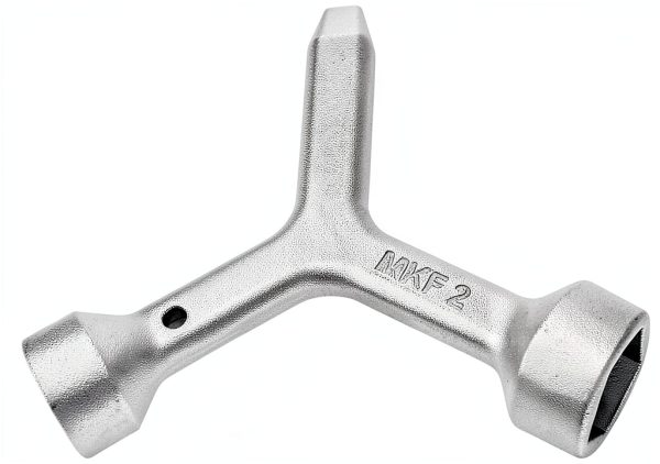 Meter Curb Box Key VIDABTE Wrench MKF2 Silver Triangular Handle-2