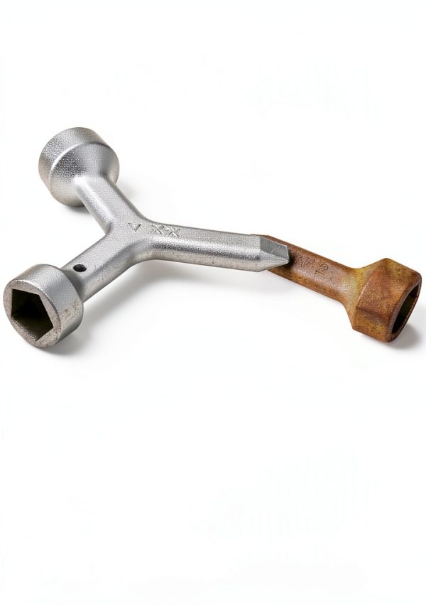 Meter Curb Box Key VIDABTE Wrench MKF2 Silver Triangular Handle-4