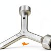 Meter Curb Box Key VIDABTE Wrench MKF2 Silver Triangular Handle-6