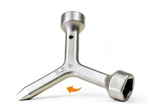 Meter Curb Box Key VIDABTE Wrench MKF2 Silver Triangular Handle-6