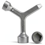 Meter Curb Box Key VIDABTE Wrench MKF2 Silver Triangular Handle-0
