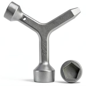 Meter Curb Box Key VIDABTE Wrench MKF2 Silver Triangular Handle-0