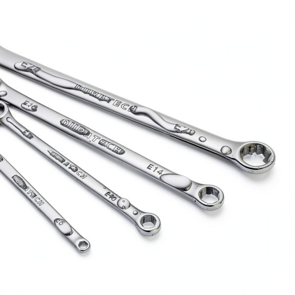 DURATECH 4-Piece E-Torx Wrench Set, Double Box End Wrench Set, CR-V Steel, Including E6*E8, E10*E12, E14*E18 and E20*E24, Organized in Pouch-3