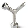 Meter Curb Box Key VIDABTE Wrench MKF2 Silver Triangular Handle-3