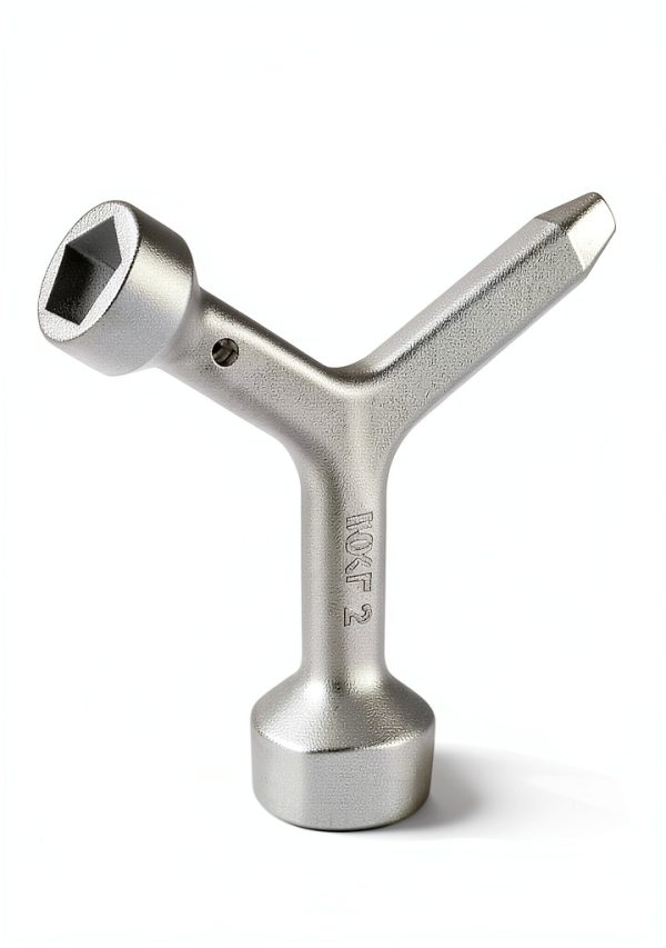 Meter Curb Box Key VIDABTE Wrench MKF2 Silver Triangular Handle-3