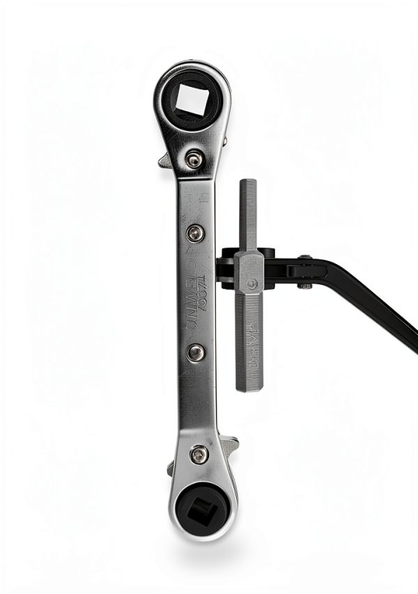 Uniweld 70074 Offset Ratchet Box-End Wrench with DHVA Hex Adapter-0