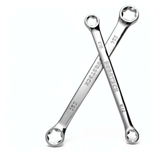 DURATECH 4-Piece E-Torx Wrench Set, Double Box End Wrench Set, CR-V Steel, Including E6*E8, E10*E12, E14*E18 and E20*E24, Organized in Pouch-2