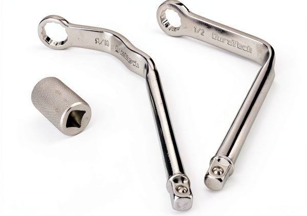 DURATECH Pro Distributor Clamp Wrench Set, SAE, 2-Piece, 1/2" & 9/16", 12 Point-0